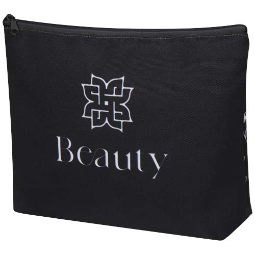 Trousse publicitaire rPET pour sublimation Moyen modèle Arlo noir / blanc